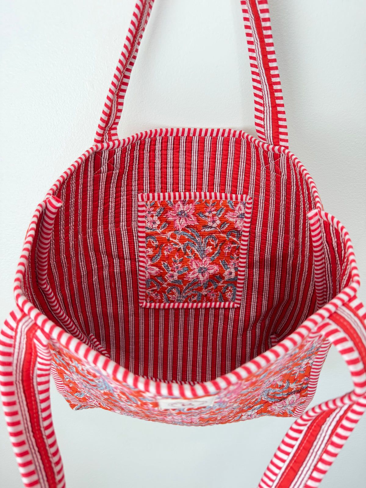 Sunset Bloom Quilted Yoga Tote