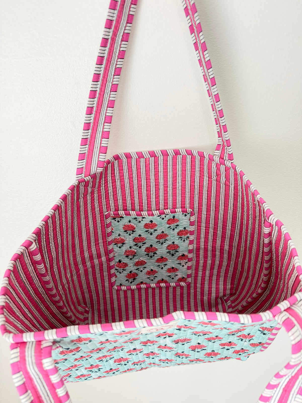 Water Lily Quilted Yoga Tote
