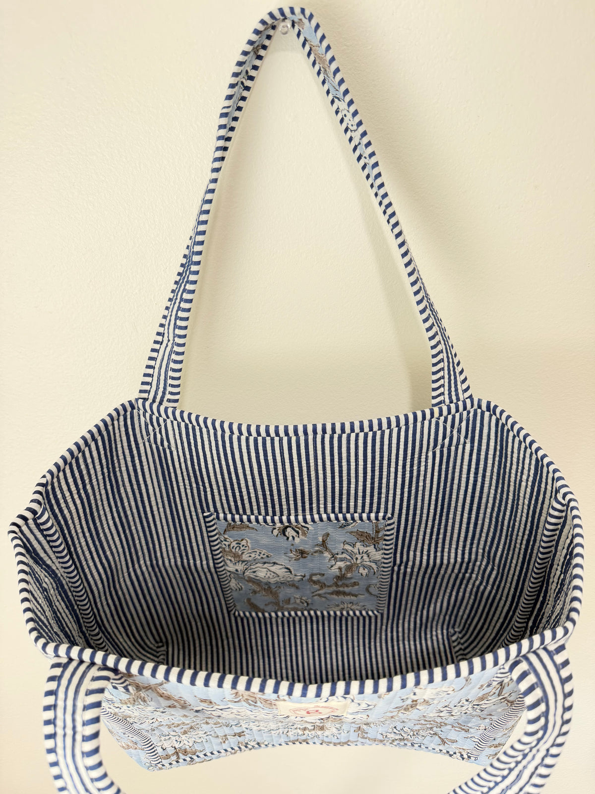 Ocean Bloom Quilted Yoga Tote