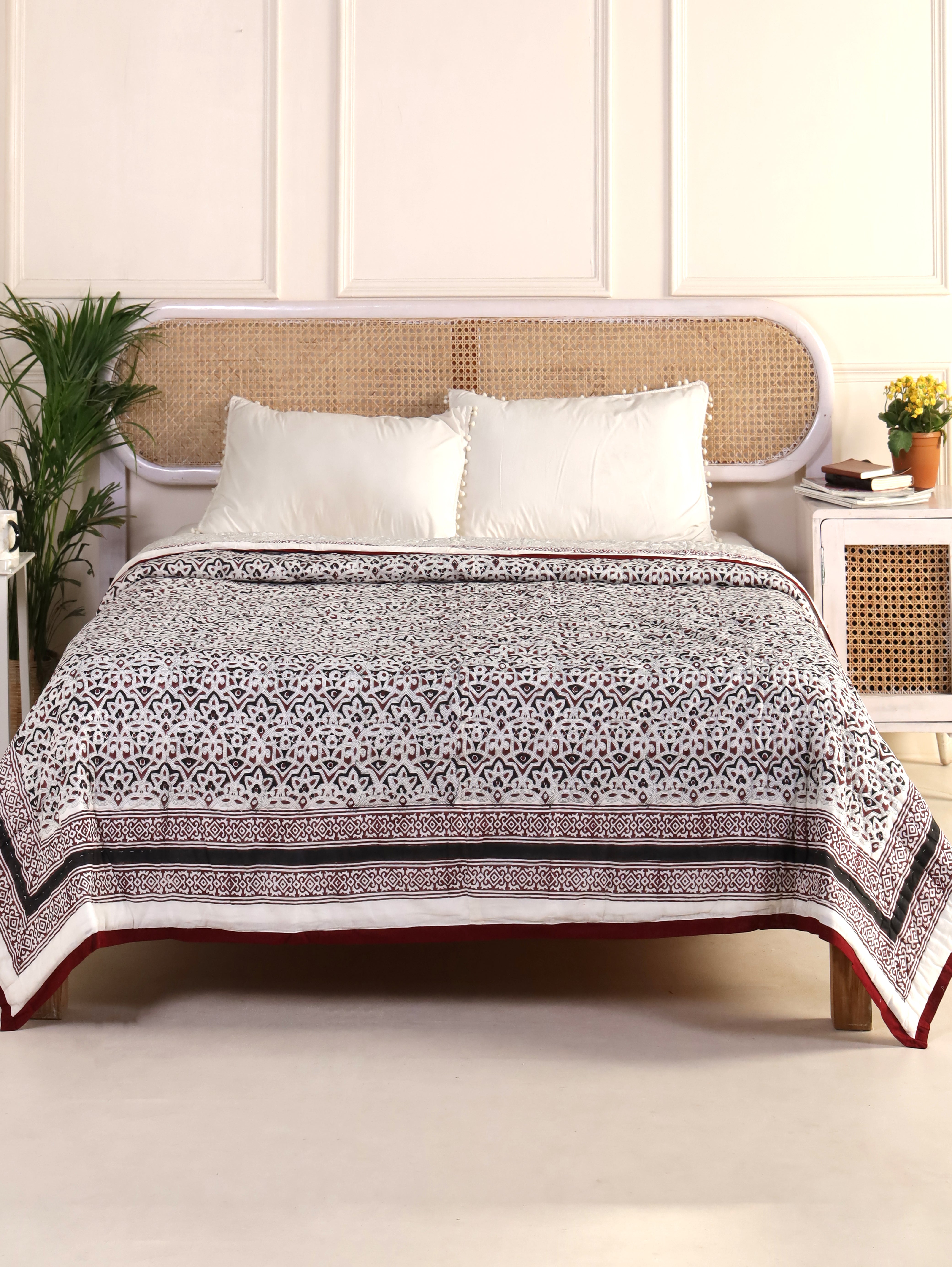 Crimson Mosaic Reversible Quilt
