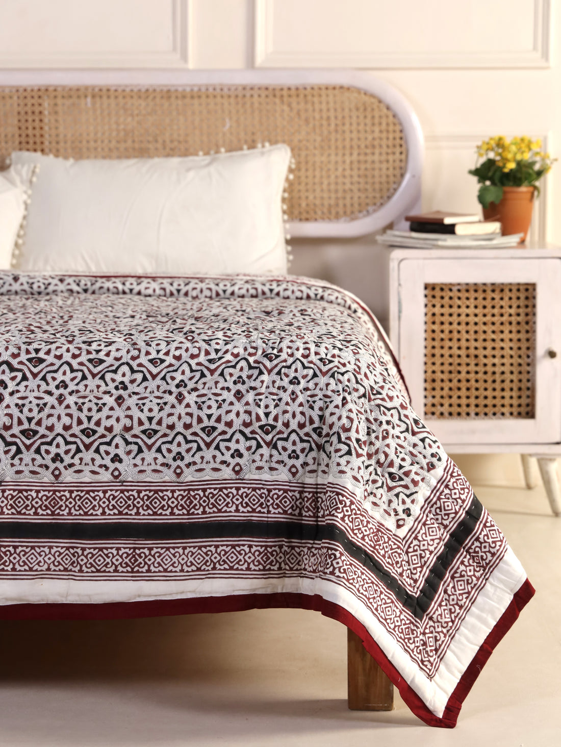 Crimson Mosaic Reversible Quilt