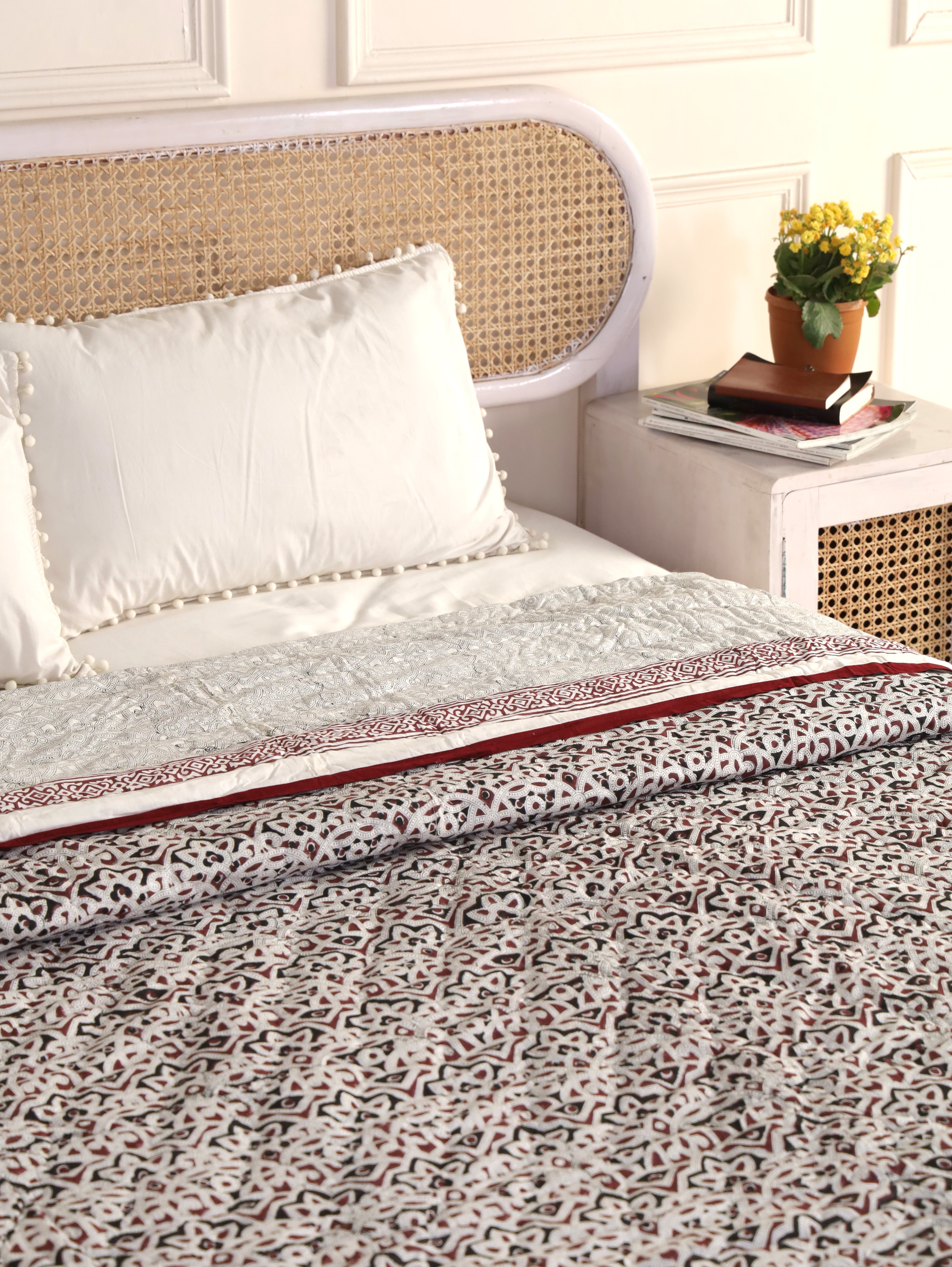 Crimson Mosaic Reversible Quilt