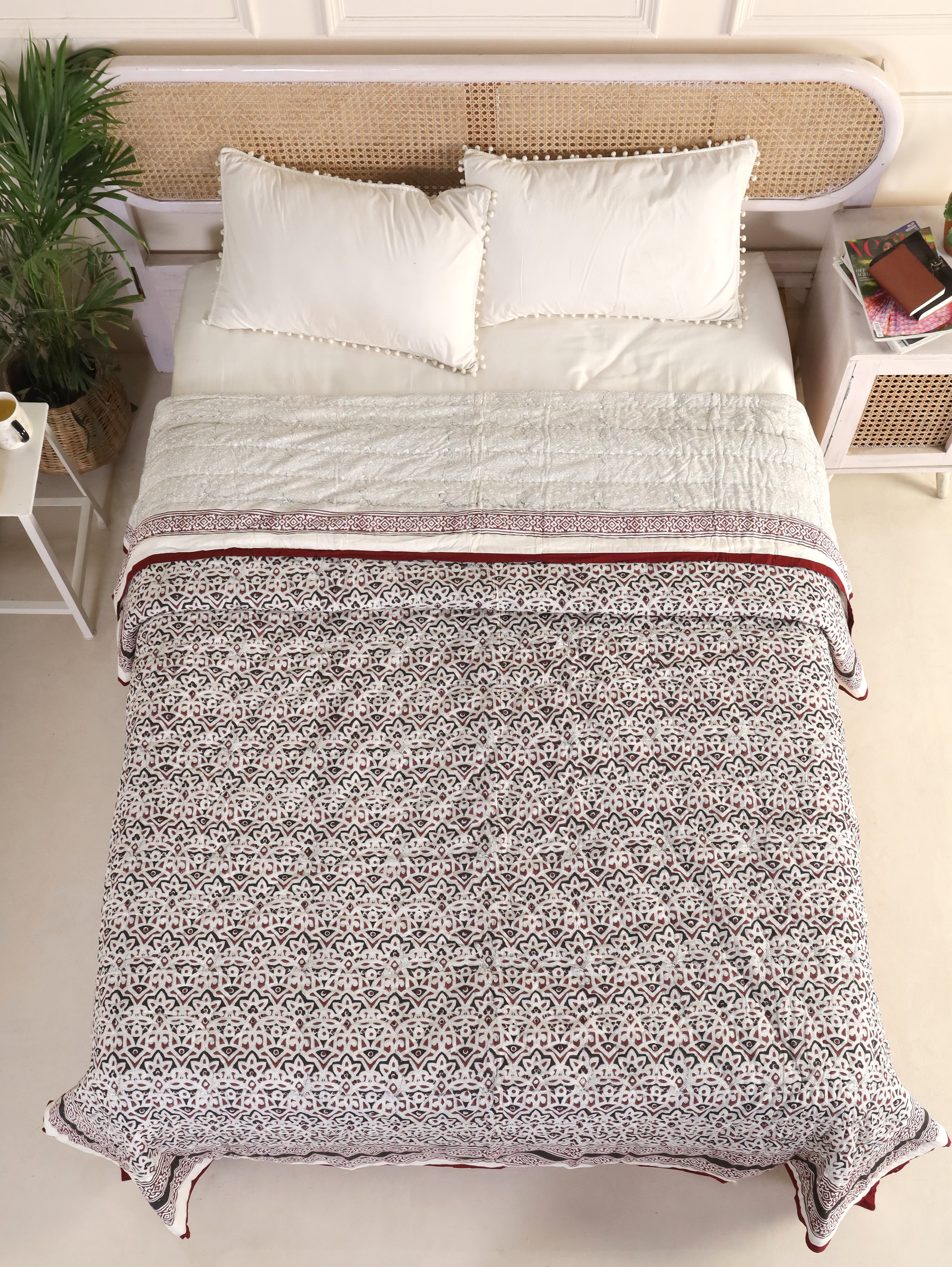 Crimson Mosaic Reversible Quilt