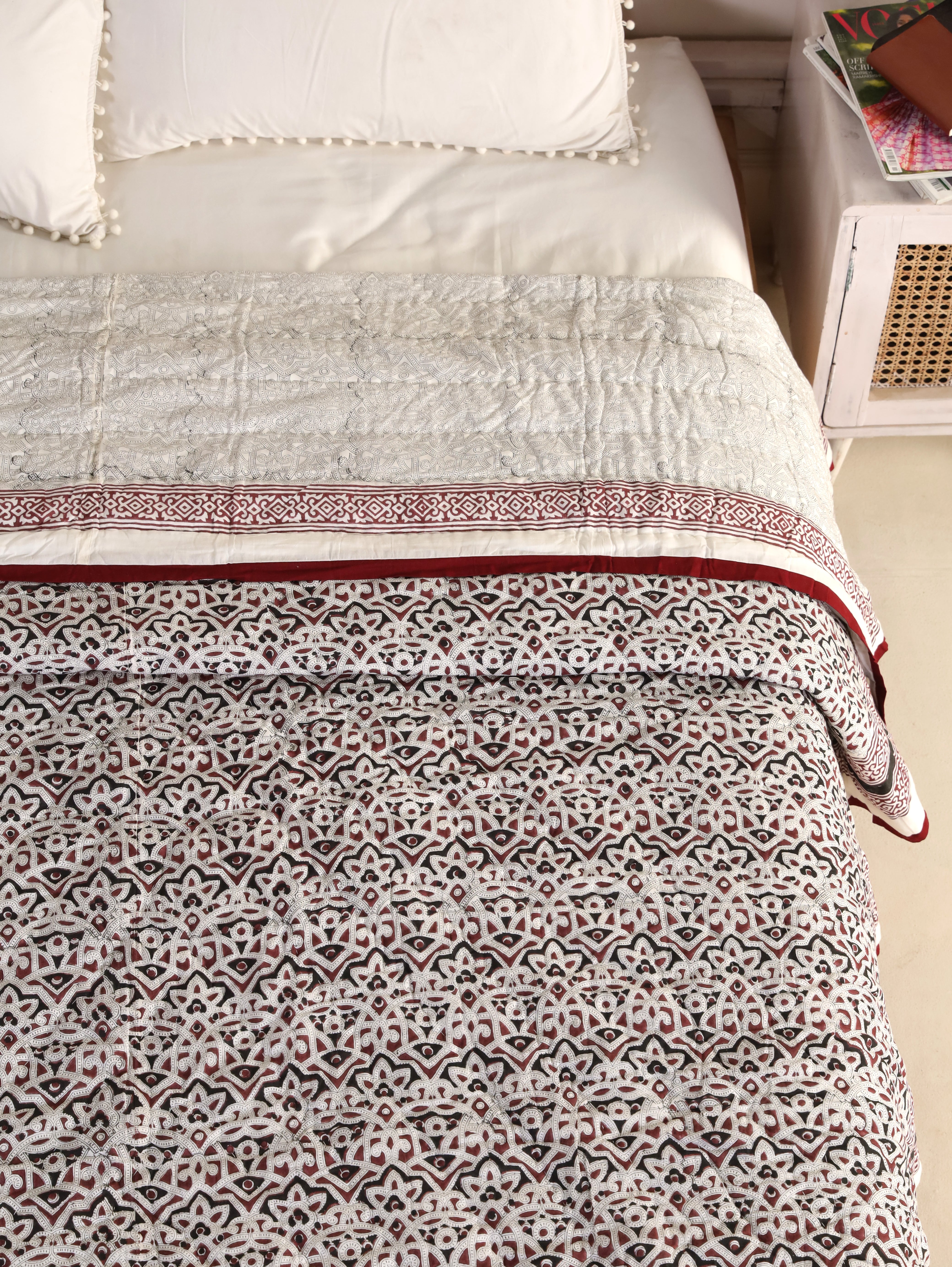 Crimson Mosaic Reversible Quilt