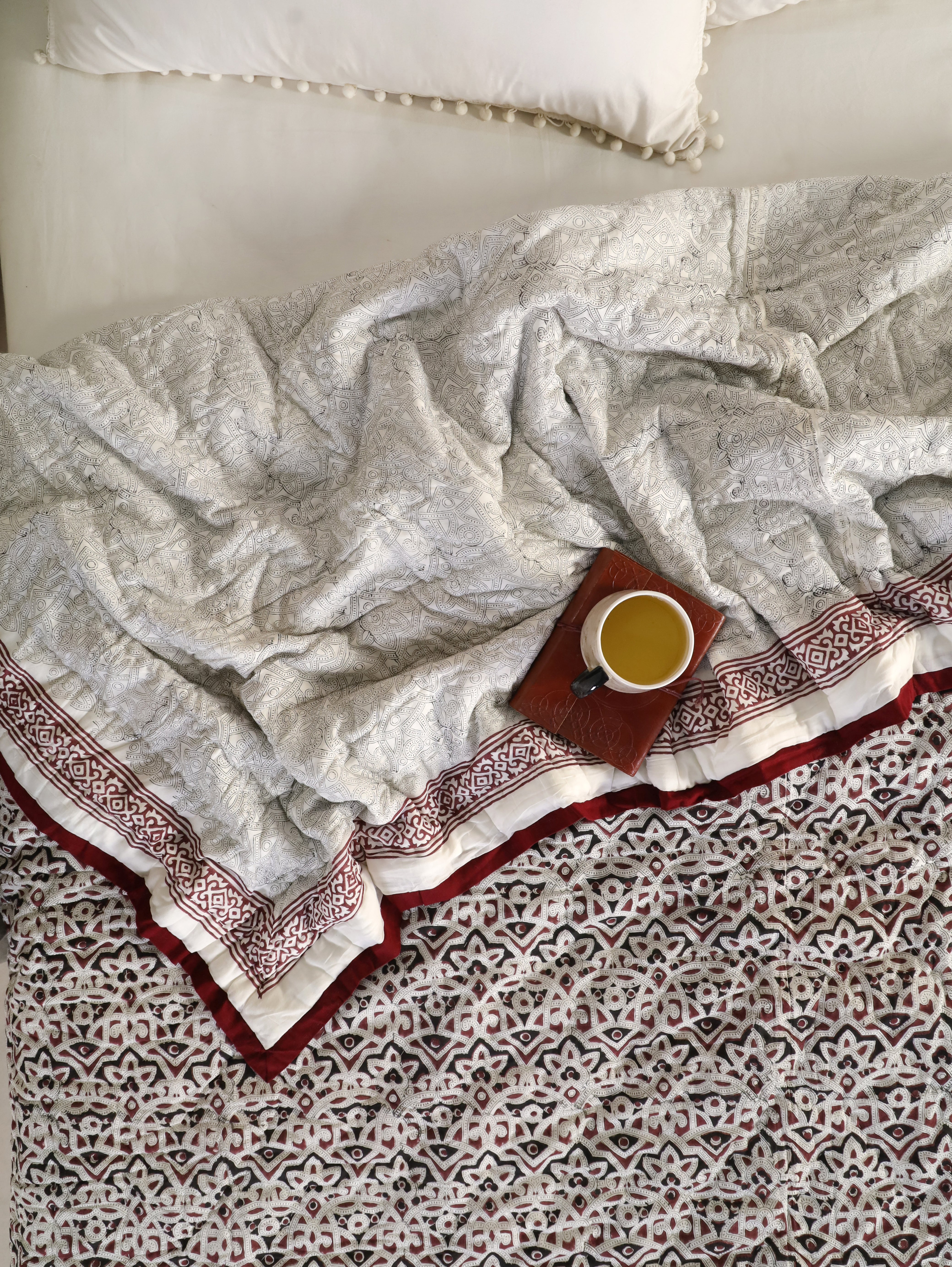 Crimson Mosaic Reversible Quilt