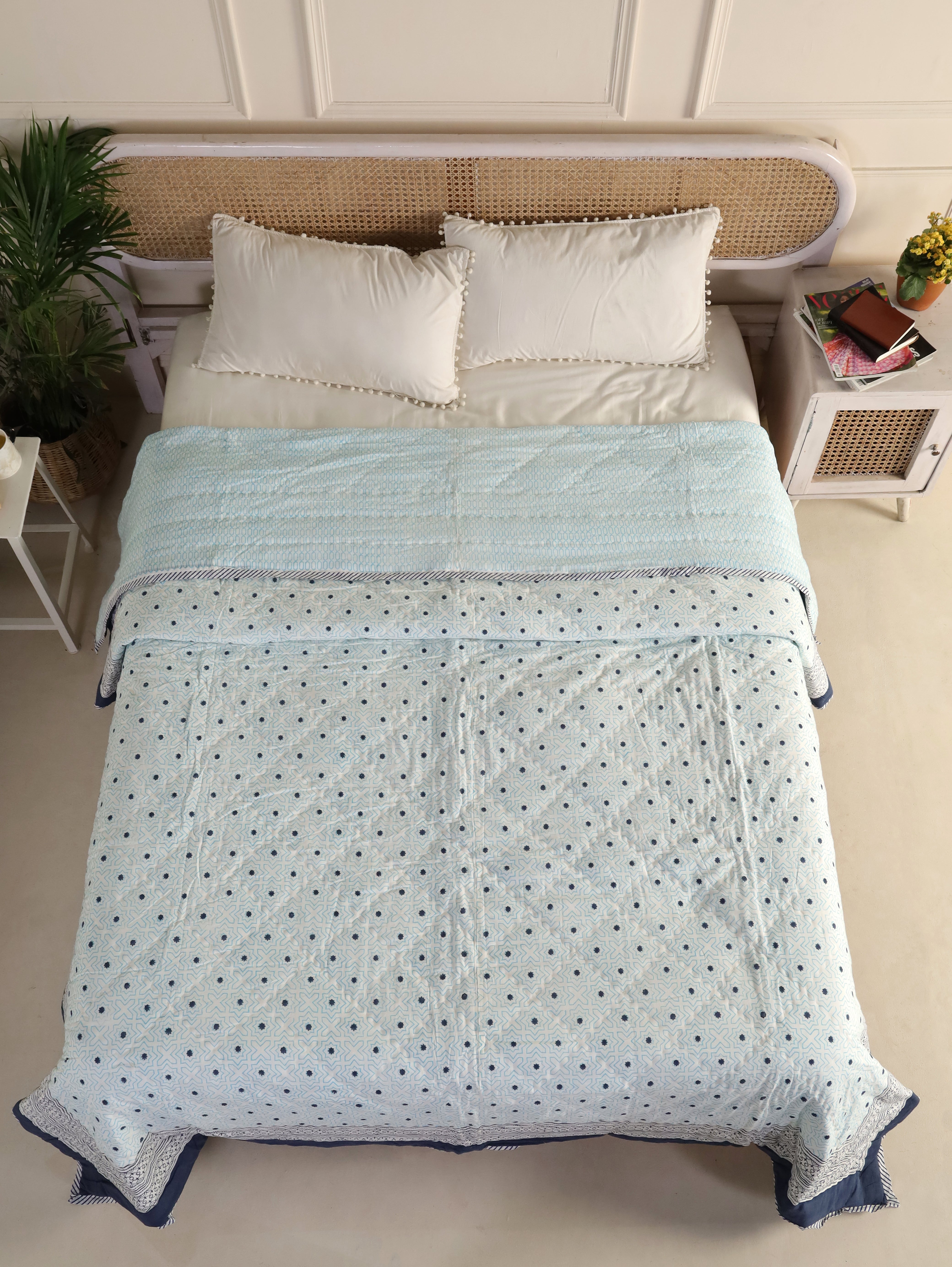Blue Star Reversible Quilt