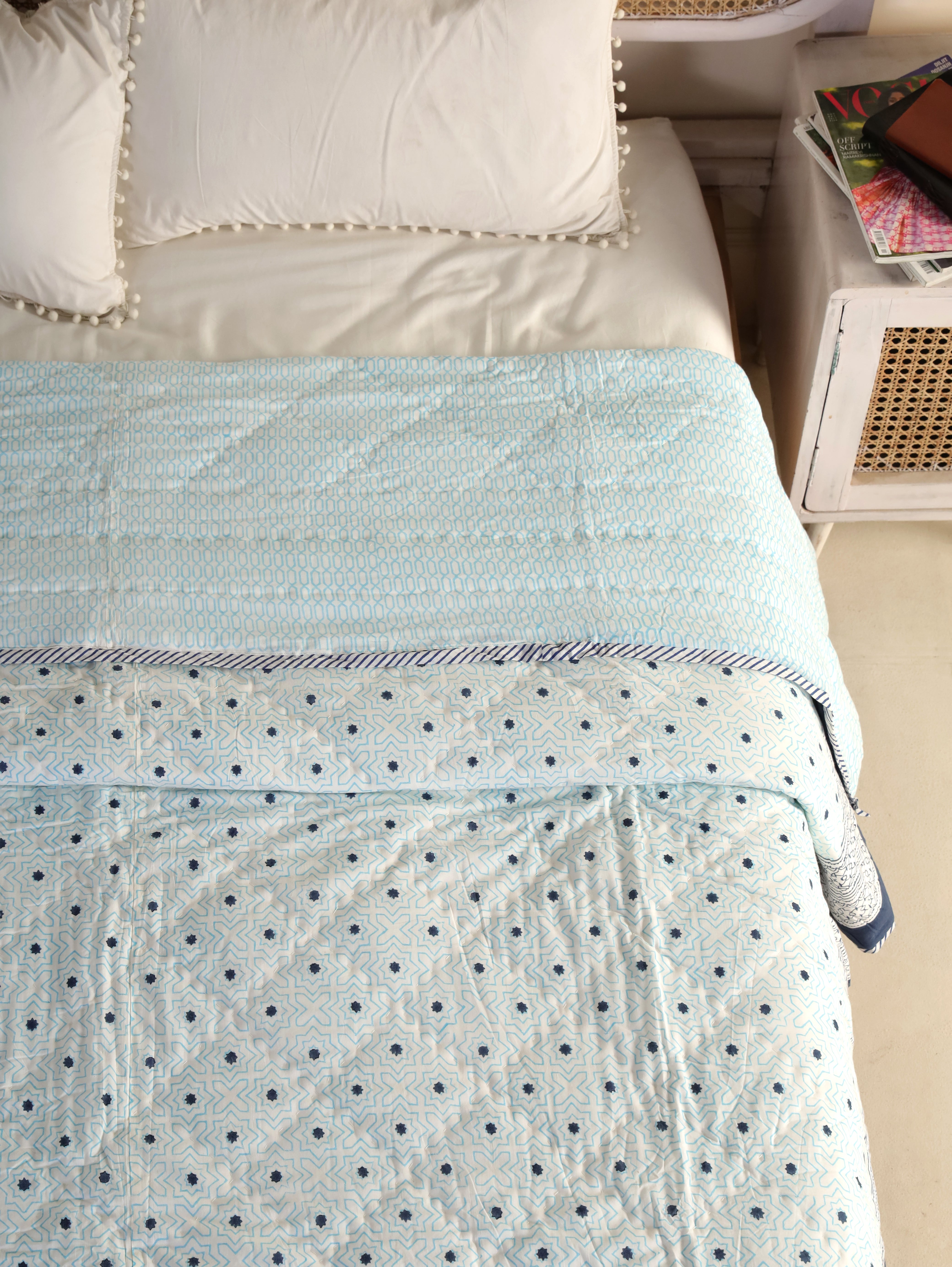 Blue Star Reversible Quilt