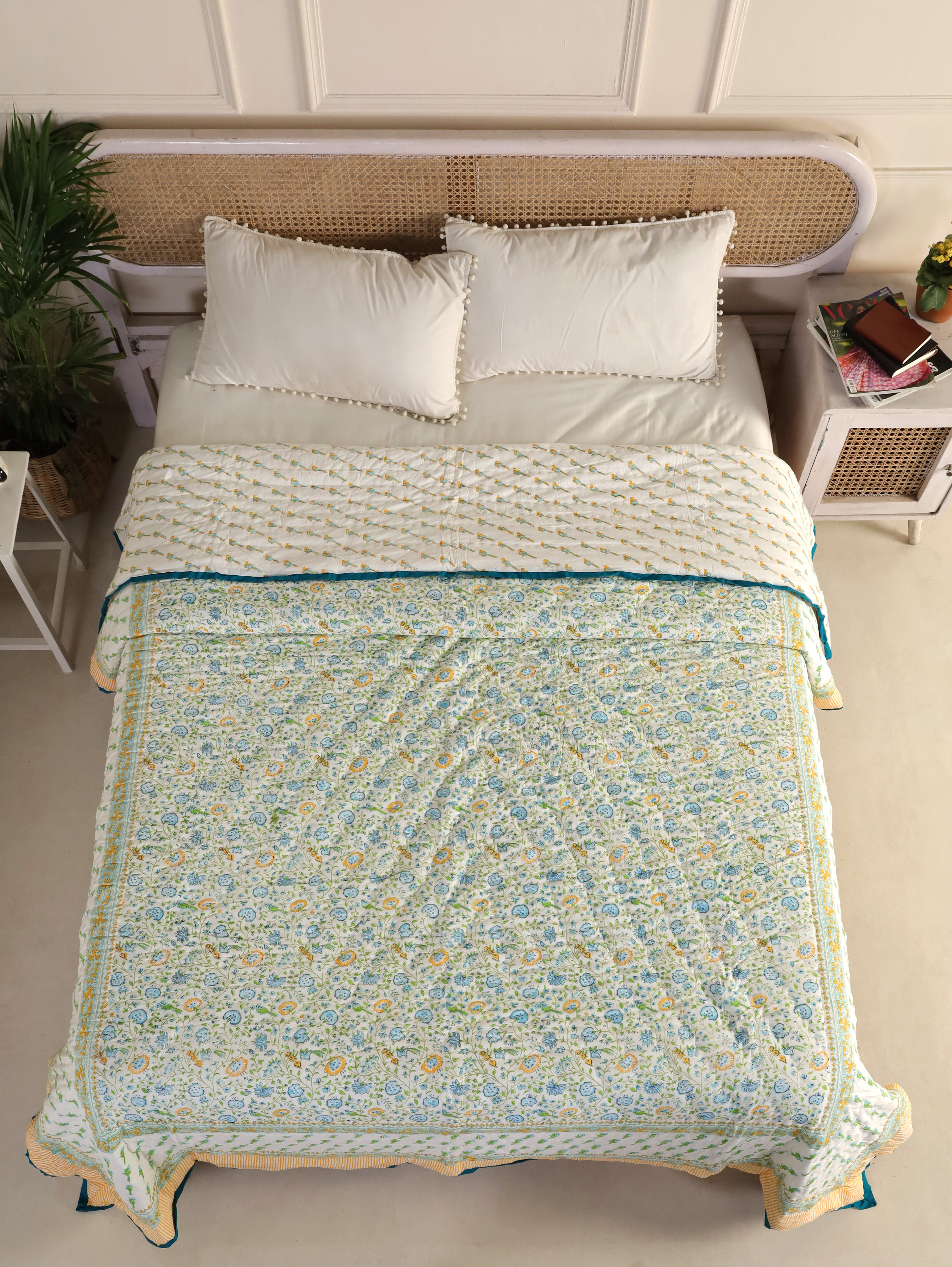 Humming Bloom Reversible Quilt